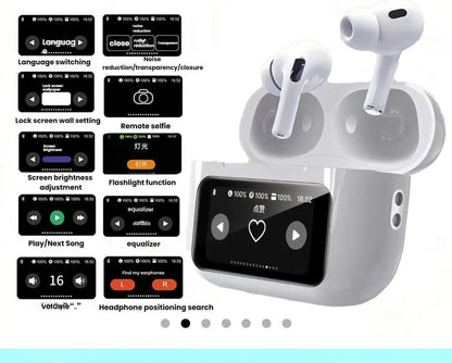 Wonderbuds - AI Translator Earbuds — Wireless Bluetooth Headphones with Touch Screen & 147 Languages